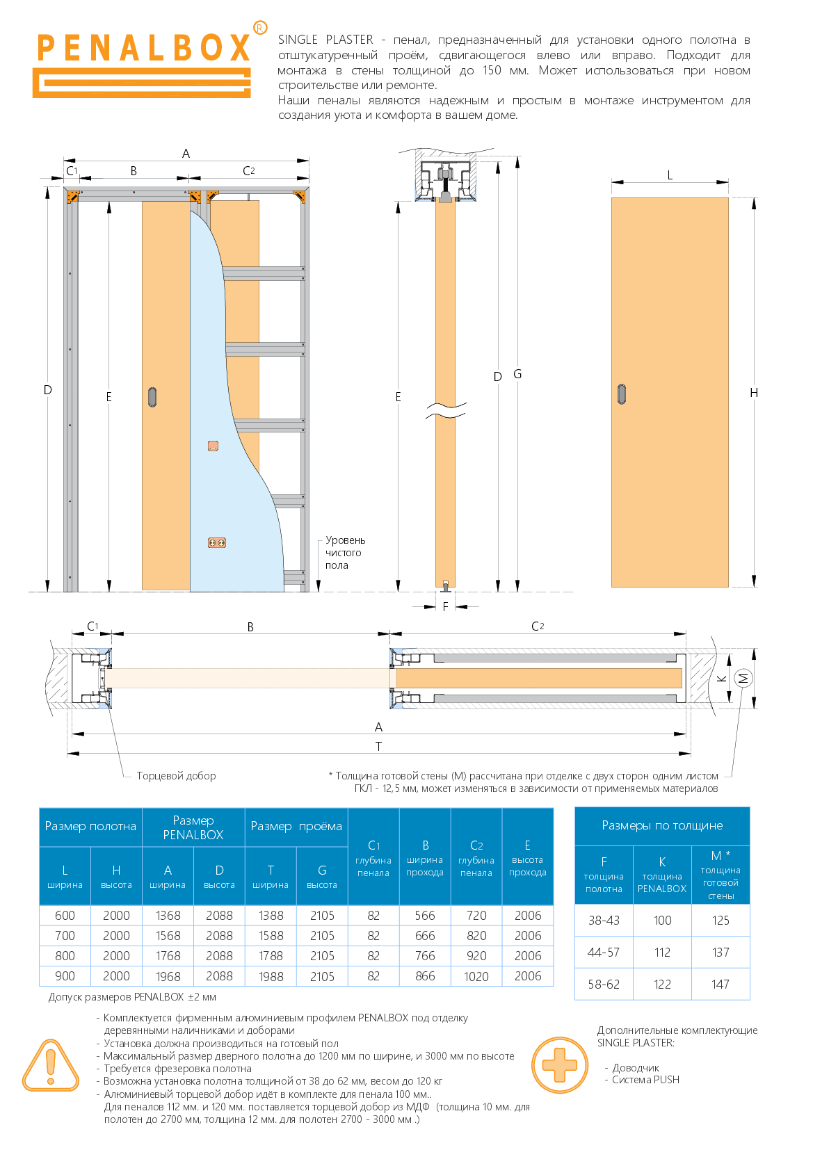 Технические особенности Single Plaster